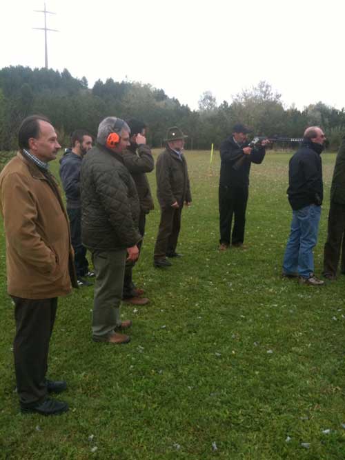 The group getting ready to shoot